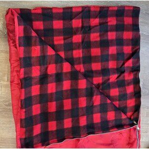 Marlboro Unlimited Sleeping Bag Red Outer Plaid Inner Pre-Owned